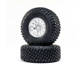 Losi BFG KR3 2.2/3.0 Tire, on Silver Wheels, 12mm Hex (Front/Rear)(2): BR 2.0