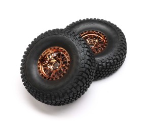 Losi Wheel, Tire, Mounted (2): SLN