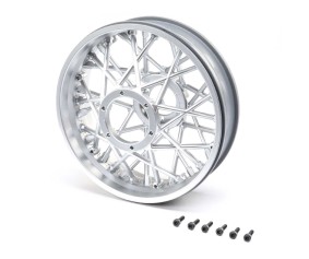 Losi Rear Wheel Set, Satin Chrome (1) PM-MX