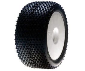 Losi 1/8 XTT TruggyTire,Bl,Mntd,w/ Wht Whl,0 0ffset (2)