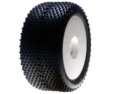 Losi 1/8 XTT TruggyTire,Bl,Mntd,w/ Wht Whl,0 0ffset (2)