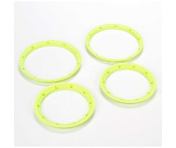 Losi Beadlock Set, Inner & Outer Yellow (2): 5T