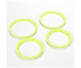 Losi Beadlock Set, Inner & Outer Yellow (2): 5T