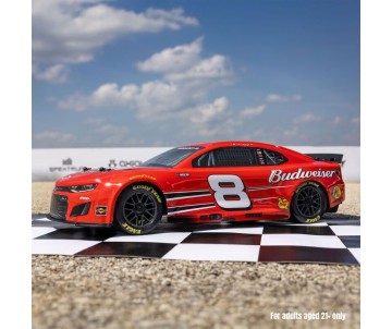 1/12 NASCAR RC Racecar Dale Earnhardt Jr. No. 8 Budweiser Chevrolet ZL1 2S AWD RTR Brushed On-Road (Battery & Charger Included), Red