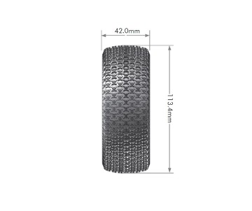 Louise R/C B-Maglev 1/8 Buggy (Racing Compound) 17mm Hex on White Wheels (2)