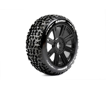 Louise R/C B-Mazinger 1/8 Buggy (Soft Compound) 17mm Hex on Spoke / Black Wheels (front/rear) (2)