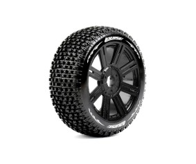 Louise R/C B-Pirate 1/8 Buggy (Soft  Compound) 17mm Hex on Spoke / Black Wheels (front/rear) (2)