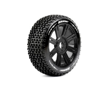 Louise R/C B-Pirate 1/8 Buggy (Soft  Compound) 17mm Hex on Spoke / Black Wheels (front/rear) (2)