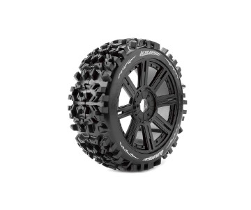 Louise R/C B-Pioneer 1/8 Buggy (Soft Compound) 17mm Hex on Spoke/Black Wheels (front/rear) (2)