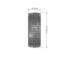 Louise R/C B-Pioneer 1/8 Buggy (Soft Compound) 17mm Hex on Spoke/Black Wheels (front/rear) (2)