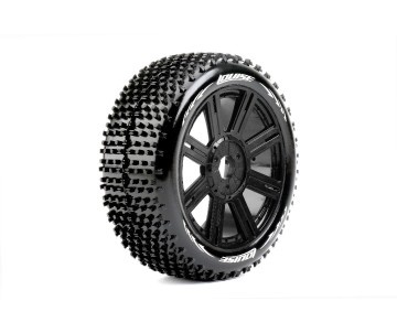Louise R/C B-Hornet 1/8 Buggy (Soft Compound) 17mm Hex on Spoke / Black Wheels (front/rear) (2)