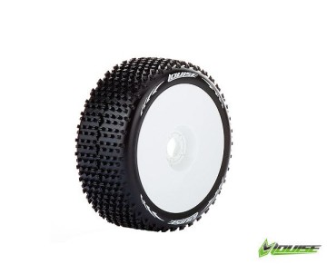 Louise R/C B-Hornet 1/8 Buggy (Soft Compound) 17mm Hex on White Wheels (front/rear) (2)