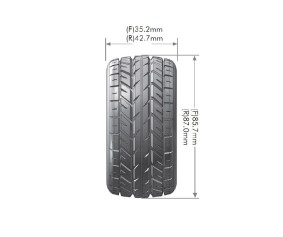 Louise R/C E-Rocket 1/10 Buggy (Soft Compound) 12mm Kyosho Hex on White Wheels (front, 4WD) (2)