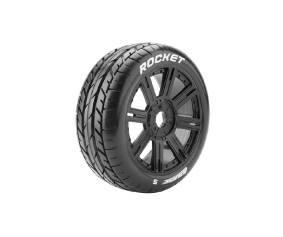 Louise R/C B-Rocket 1/8 Buggy (Soft Compound) 17mm Hex on Spoke/Black Wheels (front/rear) (2)