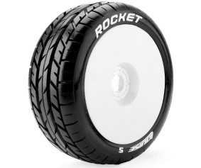 Louise R/C B-Rocket 1/8 Buggy (Soft Compound) 17mm Hex on White Wheels (front/rear) (2)