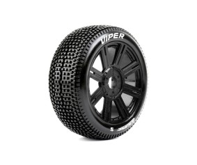 Louise R/C B-Viper 1/8 Buggy (Soft Compound) 17mm Hex on Spoke / Black Wheels (2)