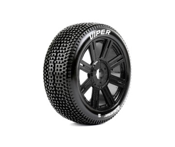 Louise R/C B-Viper 1/8 Buggy (Soft Compound) 17mm Hex on Spoke / Black Wheels (2)