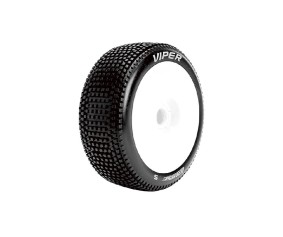 Louise R/C B-Viper 1/8 Buggy (Soft Compound) 17mm Hex on White Wheels (2)