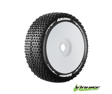 Louise R/C B-Gallop 1/8 Buggy (Soft Compound) 17mm Hex on White Wheels (front/rear) (2)