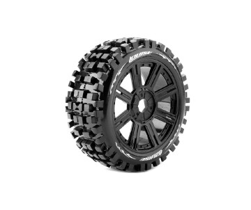 Louise R/C B-ulldoze 1/8 Buggy (Soft Compound) 17mm Hex on Spoke/Black Wheels (front/rear) (2)