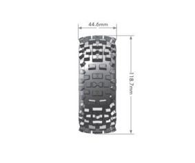 Louise R/C B-ulldoze 1/8 Buggy (Soft Compound) 17mm Hex on Spoke/Black Wheels (front/rear) (2)