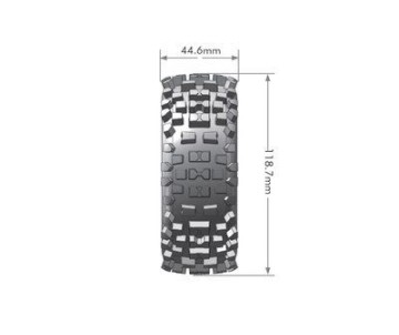 Louise R/C B-ulldoze 1/8 Buggy (Soft Compound) 17mm Hex on Spoke/Black Wheels (front/rear) (2)