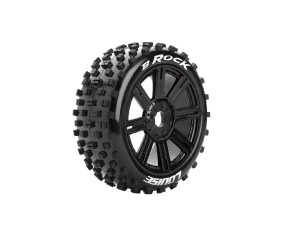 Louise R/C B-Rock 1/8 Buggy (Soft Compound) 17mm Hex on Spoke/Black Wheels (front/rear) (2)