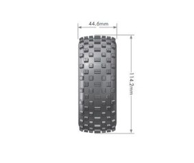 Louise R/C B-Rock 1/8 Buggy (Soft Compound) 17mm Hex on Spoke/Black Wheels (front/rear) (2)