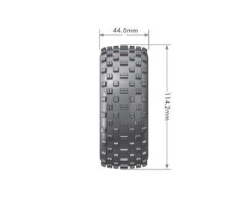 Louise R/C B-Rock 1/8 Buggy (Soft Compound) 17mm Hex on Spoke/Black Wheels (front/rear) (2)