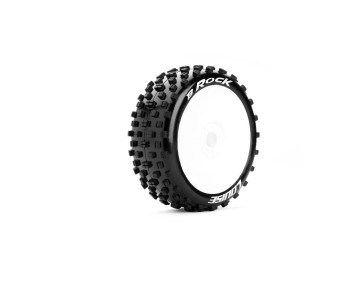 Louise R/C B-Rock 1/8 Buggy (Soft Compound) 17mm Hex on White Wheels (front/rear) (2)