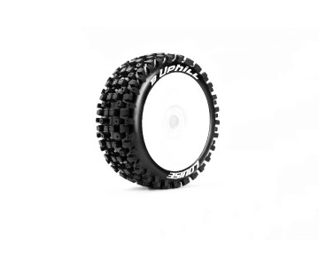 Louise R/C B-Uphill 1/8 Buggy (Soft Compound) 17mm Hex on White Wheels (front/rear) (2)