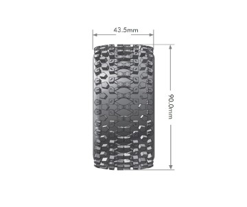 Louise R/C E-Uphill 1/10 Buggy (Soft Compound) 12mm Kyosho Hex on White Wheels (rear, 4WD) (2) Louise R/C E-Uphill 1/10 Buggy (Soft Compound) 12mm Kyosho Hex on White Wheels (rear, 4WD) (2)