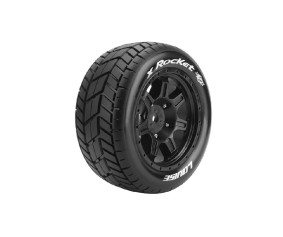Louise R/C X-Rocket Monster Truck (Sport Compound) 24mm Hex on Black Wheels (For Arrma Kraton 8S) (2)