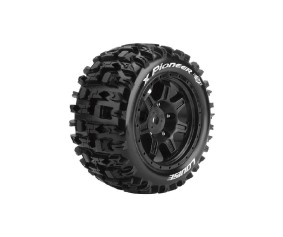 Louise R/C X-Pioneer Monster Truck (Sport Compound) 24mm Hex on Black Wheels (For X-Maxx) (2)