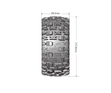 Louise R/C X-Pioneer Monster Truck (Sport Compound) 24mm Hex on Black Wheels (For X-Maxx) (2)