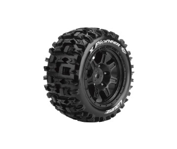 Louise R/C X-Pioneer Monster Truck (Sport Compound) 24mm Hex on Black Wheels (For Arrma Kraton 8S) (2)