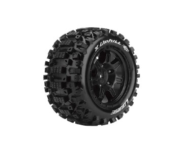 Louise R/C X-Uphill Monster Truck (Sport Compound) 24mm Hex on Black Wheels (For X-Maxx) (2)