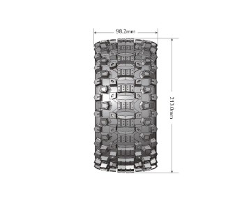 Louise R/C X-Uphill Monster Truck (Sport Compound) 24mm Hex on Black Wheels (For X-Maxx) (2)