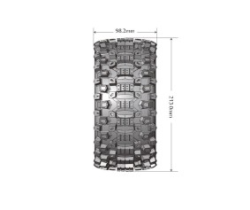 Louise R/C X-Uphill Monster Truck (Sport Compound) 24mm Hex on Black Wheels (For Arrma Kraton 8S) (2)