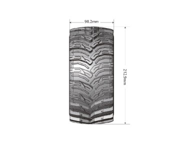Louise R/C X-Cyclone Monster Truck (Sport Compound) 24mm Hex on Black Wheels (For Arrma Kraton 8S) (2) 