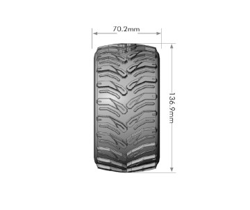 Louise R/C MT-Cyclone 1/10 Monster Truck (Soft Compound) 1/2