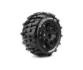 Louise R/C X-Champ Monster Truck (Sport Compound) 24mm Hex on Black Wheels (For X-Maxx) (2)