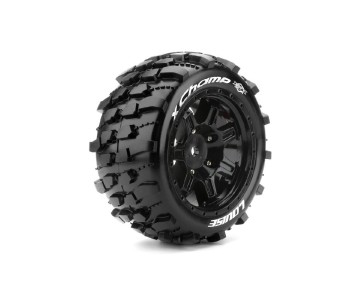 Louise R/C X-Champ Monster Truck (Sport Compound) 24mm Hex on Black Wheels (For X-Maxx) (2)