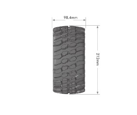 Louise R/C X-Champ Monster Truck (Sport Compound) 24mm Hex on Black Wheels (For X-Maxx) (2)