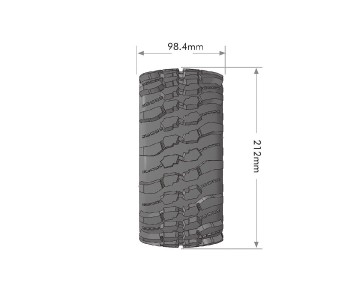 Louise R/C X-Champ Monster Truck (Sport Compound) 24mm Hex on Black Wheels (For Arrma Kraton 8S) (2)