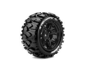 Louise R/C X-Rowdy Monster Truck (Sport Compound) 24mm Hex on Black Wheels (For X-Maxx) (2)
