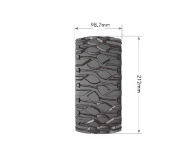 Louise R/C X-Rowdy Monster Truck (Sport Compound) 24mm Hex on Black Wheels (For X-Maxx) (2)