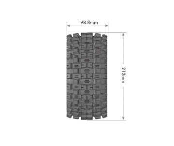 Louise R/C X-Mcross Monster Truck (Sport Compound) 24mm Hex on Black Wheels (For X-Maxx) (2)