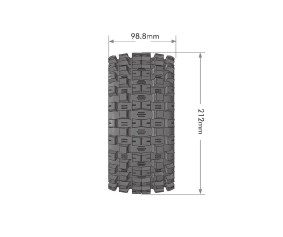 Louise R/C X-Mcross Monster Truck (Sport Compound) 24mm Hex on Black Wheels (For Arrma Kraton 8S) (2)