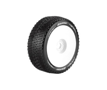 Louise R/C B-Groove 1/8 Buggy (Racing Compound) 17mm Hex on White Wheels (2)
